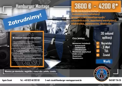  PRACA W OSNABRÜCK – HYDRAULICY POSZUKIWANI!